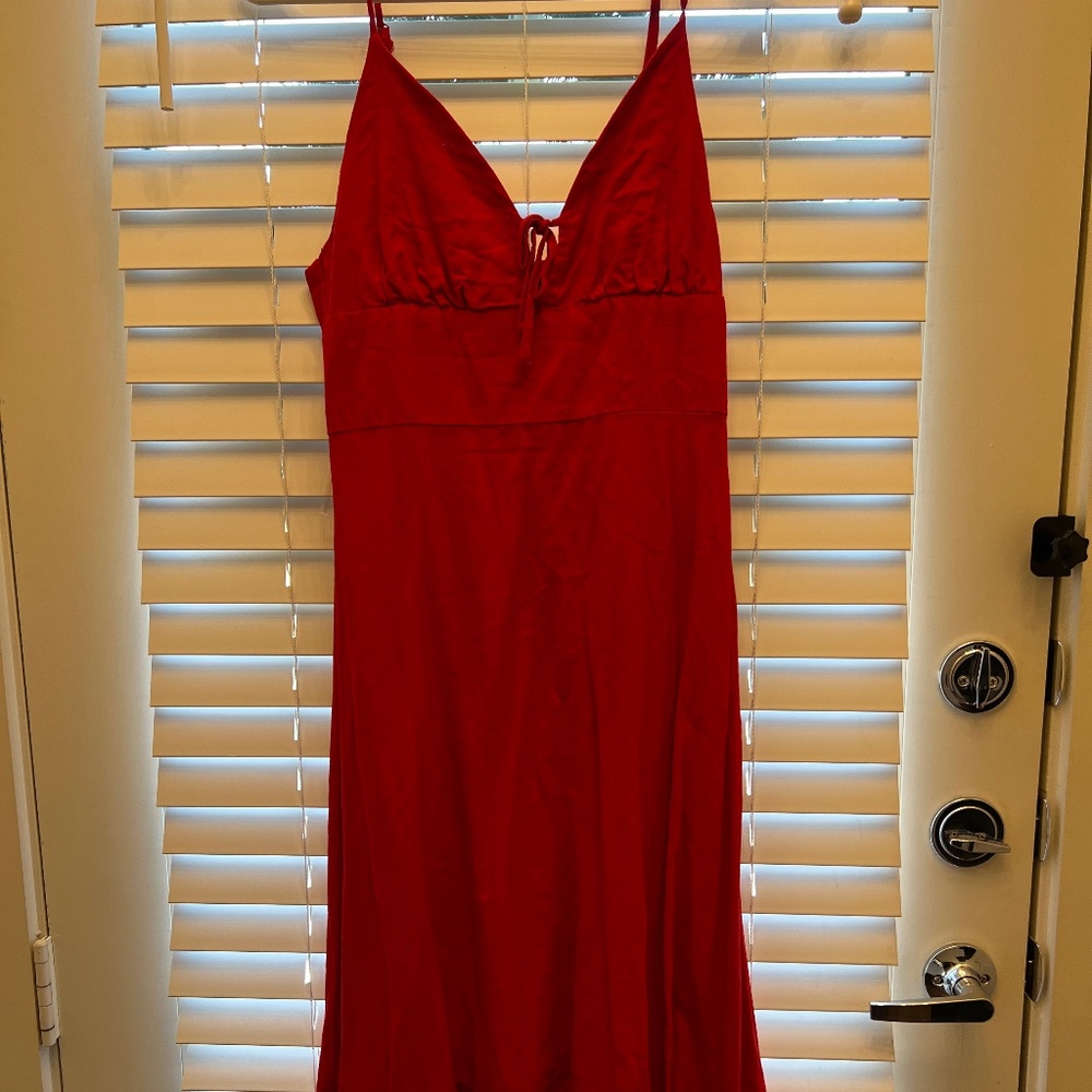 Red summer dress